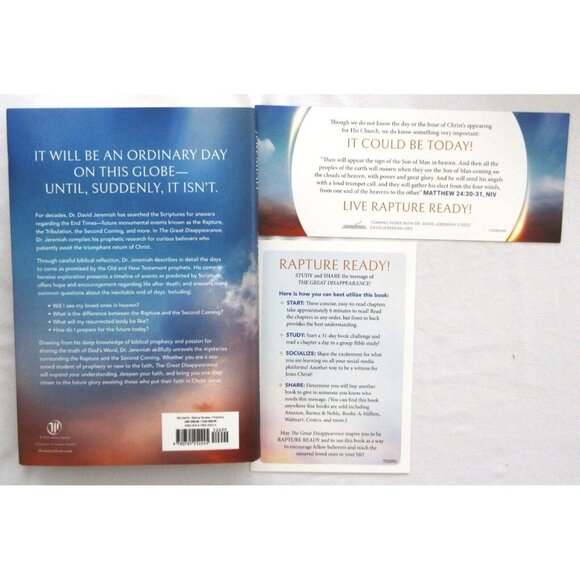 David Jeremiah THE GREAT DISAPPEARANCE Book 2 Bookmarks Hardcover Brand New - Picture 5 of 5